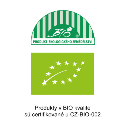 Produkty v BIO kvalite sú certifikovány u CZ-BIO-002