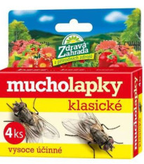 Mucholapky klasické - Zdravá záhrada - ochrana proti hmyzu - 4 ks