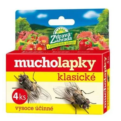 Mucholapky klasické - Zdravá záhrada - ochrana proti hmyzu - 4 ks