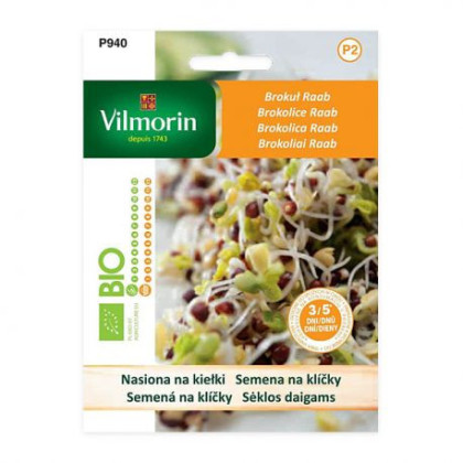 BIO semená na klíčky - Brokolica Raab - Vilmorin - 10 g