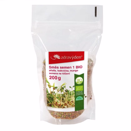 BIO Alfalfa, reďkovka, mungo - zmes - bio semená na klíčenie - 200 g